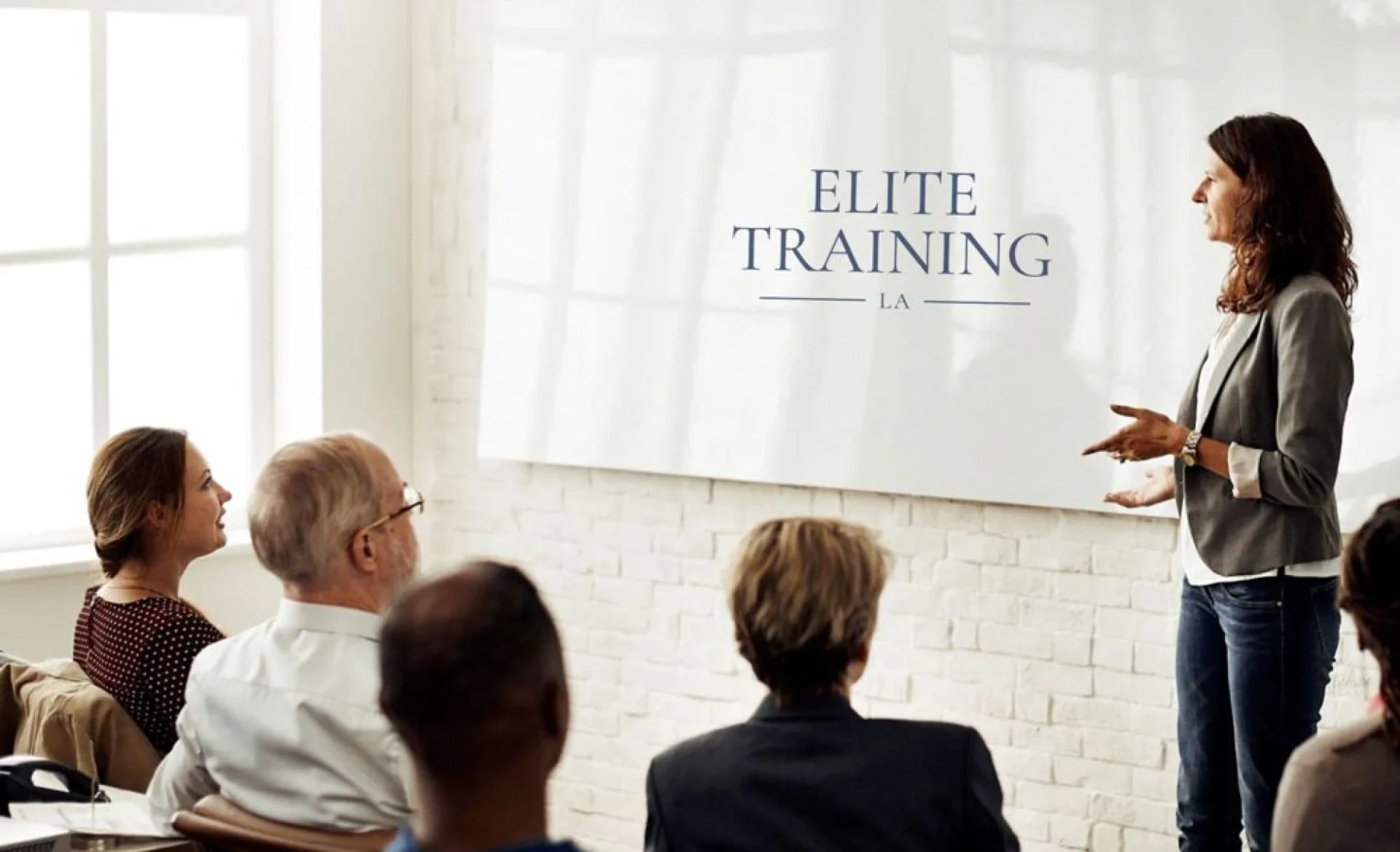 Professional training session with attendees