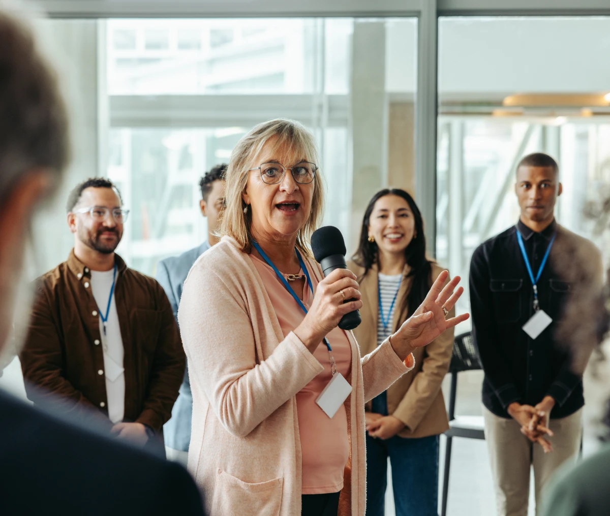 Group of professionals at conference