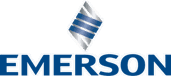 Black background with Emerson brand logo