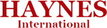Red HAYNES International branding image